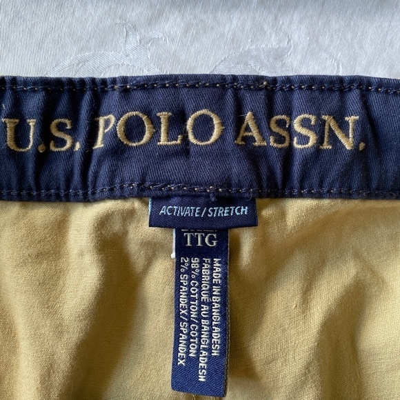 U.S. Polo Assn. Men's Beige/Tan Casual Walking Shorts Size 2XL Flat Front‎ - Picture 2 of 12